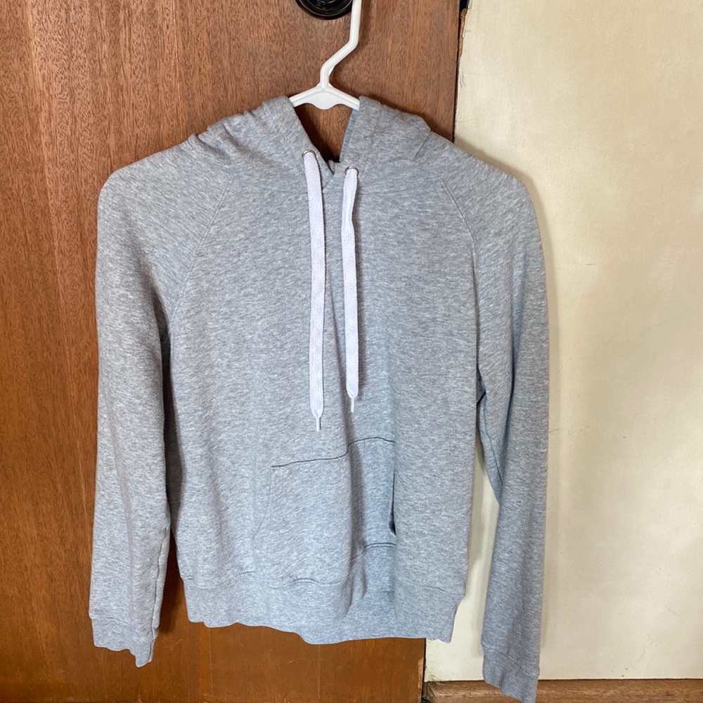 Gray hoodie sweatshirt